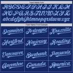 Maillot de baseball Royal Split authentique à rayures fines blanches et bleues Maillot de baseball Royal Split authentique à rayures fines blanches et bleues