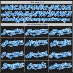 Maillot de baseball bleu et blanc Two Custom Authentic Electric, noir Maillot de baseball bleu et blanc Two Custom Authentic Electric, noir
