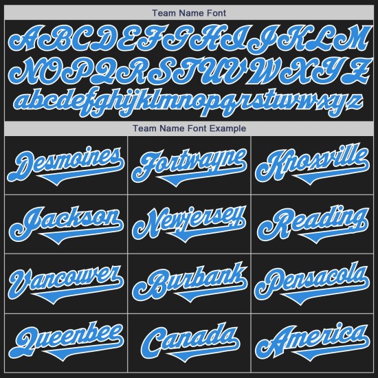 Maillot de baseball bleu et blanc Two Custom Authentic Electric, noir Maillot de baseball bleu et blanc Two Custom Authentic Electric, noir