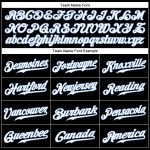Maillot de baseball authentique à rayures fines bleu-blanc, noir et blanc, personnalisé Maillot de baseball authentique à rayures fines bleu-blanc, noir et blanc, personnalisé
