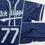 Maillot de baseball personnalisé bleu marine et blanc, authentique, en maille Maillot de baseball personnalisé bleu marine et blanc, authentique, en maille