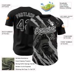 Maillot blanc authentique animal pitbull noir 3D chien design baseball motif personnalisé Maillot blanc authentique animal pitbull noir 3D chien design baseball motif personnalisé