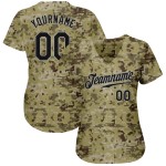 Maillot de baseball authentique Service Salute Camo noir-gris personnalisé Maillot de baseball authentique Service Salute Camo noir-gris personnalisé