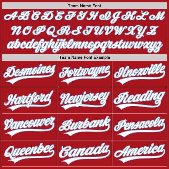 Maillot de baseball personnalisé rouge et blanc à rayures fines bleu clair Maillot de baseball personnalisé rouge et blanc à rayures fines bleu clair
